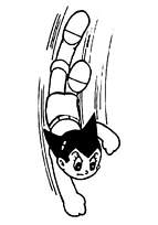 coloriage astro boy fonce